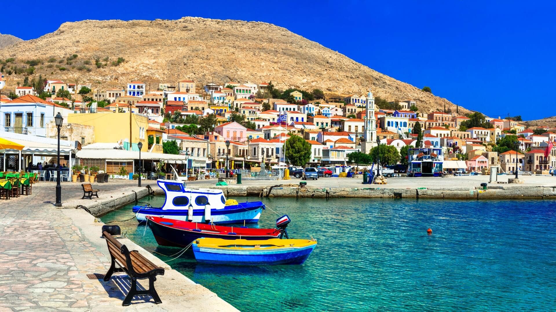 Drift along the coast of Symi from your private deck.